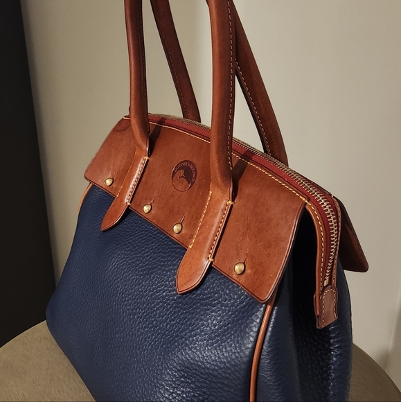 DOONEY & BOURKE Pebble Grain and Vachetta Leather Large Satchel EUC - Picture 3 of 14